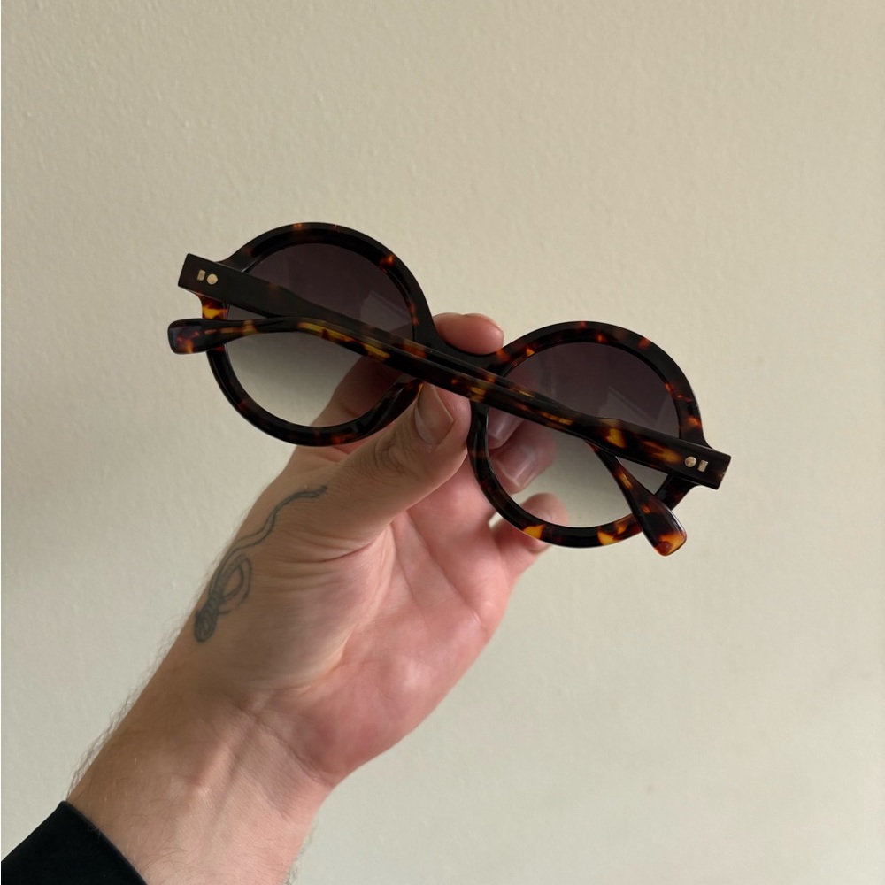 Round Derek lam 10 Crosby Tortoiseshell Sunglasses - Picture 2 of 6